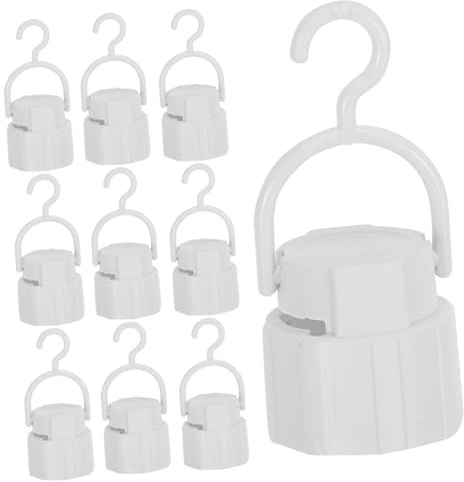 IWOWHERO 10Pcs Emergency Led Bulb Holder E27 Screw-in Light Socket with Hook Portable Lamp Holder for Indoor Outdoor Camping Power Outages