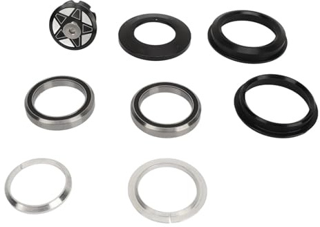 Set di scodelle per forcella anteriore per bicicletta Distanziatore per serie sterzo anodizzato impermeabile in lega di alluminio per telaio del tubo sterzo conico da 44‑50,6 mm