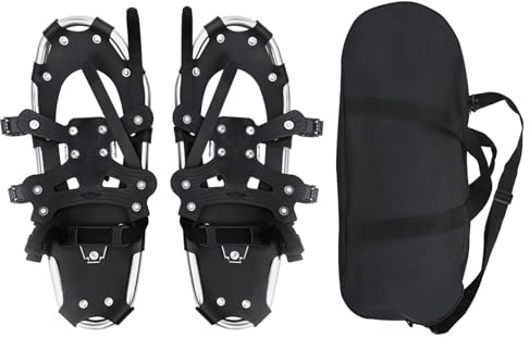 vidaXL 3 i 1 snöskor Silver och svart 21 tum Aluminium och HDPE, Trädgård och terrass, Justerbar snöutrustning, Vinter sportutrustning, Utomhusvandring kit, Kyla klimat tillbehör, Trekking kit