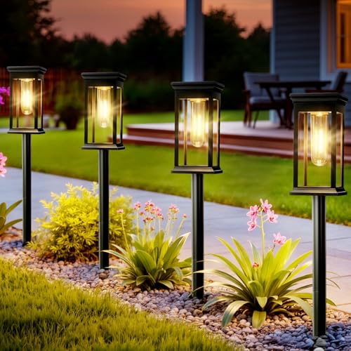 JOYCREATOR 8 Stück Solarlampen für Außen Garten Superhell, Gartenbeleuchtung Solar Außen mit 800 mAh & IP65 Wasserdicht, LED Solarleuchten Deko Als Geschenk für Gartenliebhaberin, Frau, Mutter
