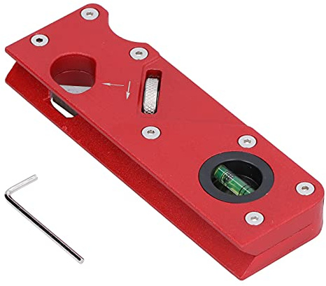 Cloimei Professioneller Fasenhobel, verstellbarer Handhobel zum Abrichten und Glätten von Holz, Gehäuse aus Kohlenstoffstahl und rotem Aluminium, 15,5 x 2,5 x 5,4 cm, inklusive Sch