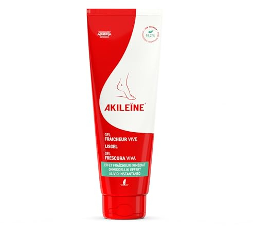 AKILEÏNE® - GEL FRESCURA VIVE - Pies Cansadas y Sobrecalentados - Alivio Instantáneo - Frescura Duradera - Elixir de Bienestar para Tus Pies - Formato 125 ml
