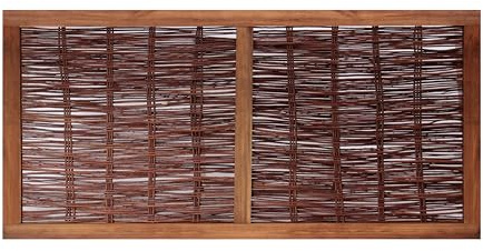Papillon Heavy Framed Woven Willow Wicker Wattle Hurdle Fence Panels Garden Privacy Screening Wooden Fencing (1.8m x 0.9m)