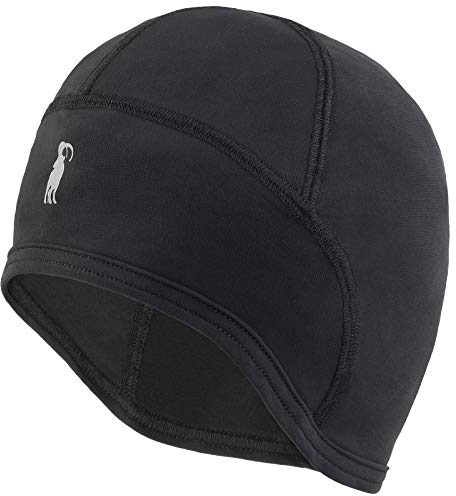 ALPIDEX Helm Unterziehmütze Cap Helmmütze Fahrrad Bike Mütze Fahrradmütze Warm Winddicht Outdoor Sport Radfahren Ski, Farbe:Black