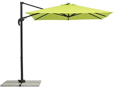Schneider Sonnenschirm Rhodos Junior, apfelgrün, 230 x 230 cm quadratisch, 759-78, Gestell Alu/Stahl, Bespannung Polyester, 17 kg