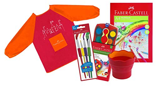 Faber-Castell Kinder-Malschürze, Einheitsgröße (5er Set (Mädchen))