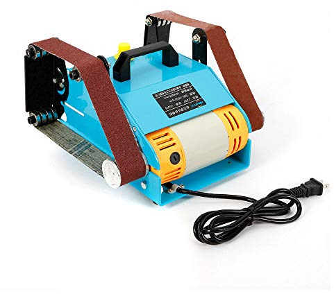 950W Bandschleifmaschine Bandschleifer Doppelschleifer Elektro Schleifmaschine Double Axis Belt Sander Schleifer zum Entrosten und Polieren