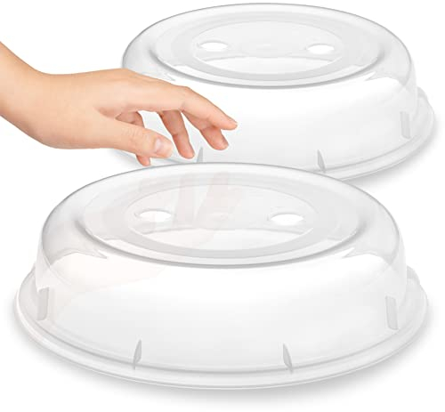 Hausfelder Copertura per forno a microonde, set da 2 pezzi, standard, diametro 26,5 x 6 cm, copertura per microonde