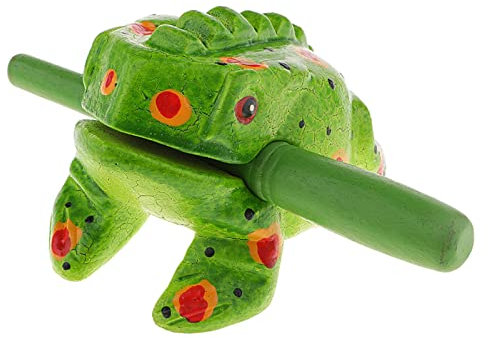 Percussion Musiktonblock, Frosch, Guiro, 8,9 cm, Grün