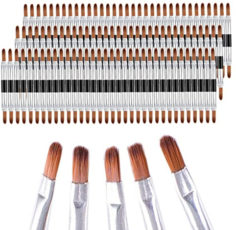 Roseflower Dual Head cepillo de labios desechable100pcs - Aplicador de labios desechable Pincel de brillo de labios para aplicar uniformemente el maquillaje de labios sin derramar #1