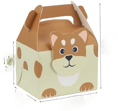 10 Stücke Cartoon Tier Pralinenschachtel Dschungel Fuchs Elefant Hund Keks Verpackung Box Kinder Hochzeit Geburtstag Party Dekorationen-10pcs-dogge