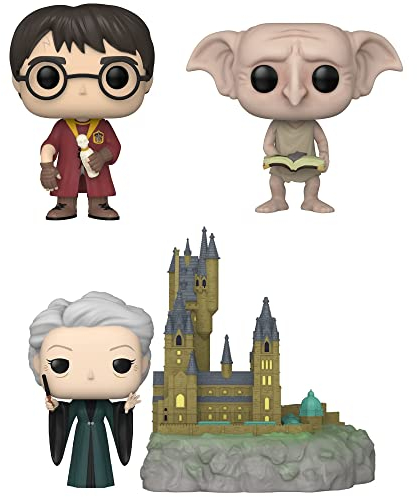 Flat River Group Funko Pop! Filme: Harry Potter, der Chamber of Secrets, 20th Anniv Set, 3 Stück, Harry Potter, mit Trankflasche, Dobby mit Tagebuch und Minerva McGonagall (Deluxe)