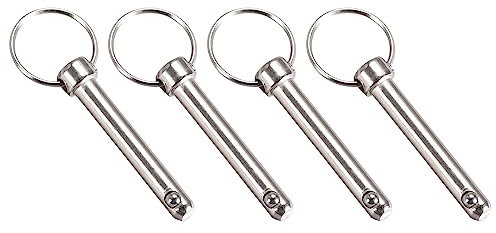 METALLIXITY Rápida Liberación Pasadores (8mm x 50mm) 4uds, Carbono Acero Pasador - para Naval Construcción, Barco Equipamiento, Barco Superior