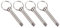 METALLIXITY Rápida Liberación Pasadores (8mm x 50mm) 4uds, Carbono Acero Pasador - para Naval Construcción, Barco Equipamiento, Barco Superior