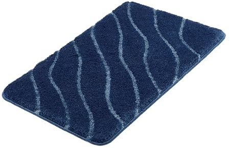 Kleine Wolke Badteppich Tram Mare 70 x 120 cm | OEKO-TEX zertifiziert, rutschhemmende Unterseite, für Fußbodenheizung, maschinenwaschbar, 100% Polyacryl