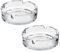Set of 2 Round Glass Ashtrays for Inside or Outside | 2 x 10.5 cm Ash Trays Indoors | Ash trays Outdoors for Home, Garden, Bar or Pub