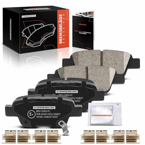 Frankberg Bremsbelagsatz inkl. 4x Bremsbeläge Hinten Kompatibel mit C.o.r.o.l.l.a Verso R1 ZER ZZE12 A.v.e.n.s.i.s Station Wagon T25 Replace# 04466YZZE2, 0446605010