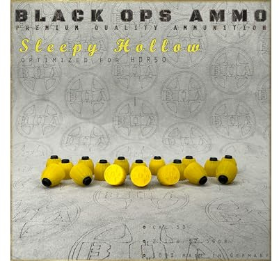 Sleepy Hollow for TR50 / HDR50 Munition CAL.50 by Black OPS Ammo for Target Shooting & Tactical Home Defence TR 50 HDR 50