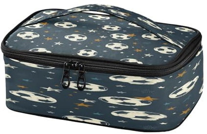 Mnsruu Lonchera pequeña de fútbol para hombres y mujeres, lonchera aislada para niños, bolsa de almuerzo para alimentos, bolsas enfriadoras reutilizables