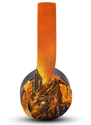 Head Case Designs Offizielle Ed Beard Jr Vorbote des Feuers Drachen Vinyl Haut Aufkleber Abziehbild Abdeckung kompatibel mit Sony PlayStation PS Pulse 3D Headset