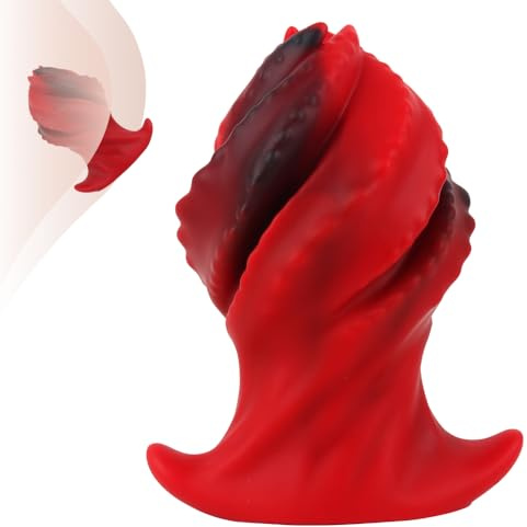 GKLWEJ Plug anale grande, dildo in silicone a forma di T, dildo realistico, plug anale morbido extra large, dilatatore anale, plug anale per donne uomini coppie, L