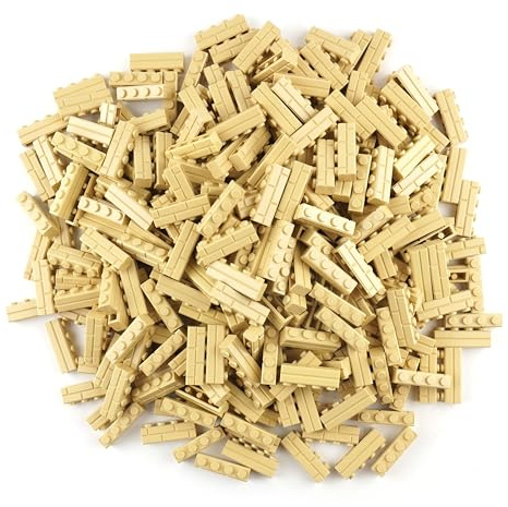 LEGO® 1x4 Mauersteine Hellbeige 100 Stück – Baue Meisterwerke mit natürlichem Charme!