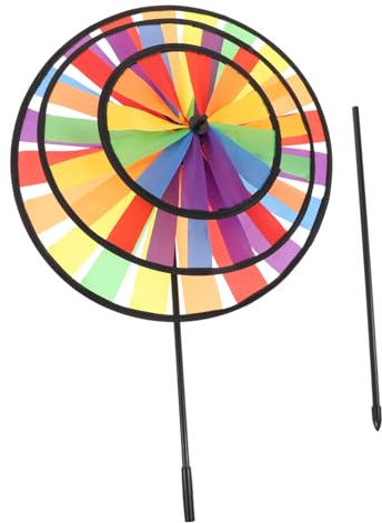Gatuida Girouette en Tissu Colorée Grosse Taille Trois Couches de Tournesol, Décoration de Jardin Résistante Vent pour Cour et Extérieur
