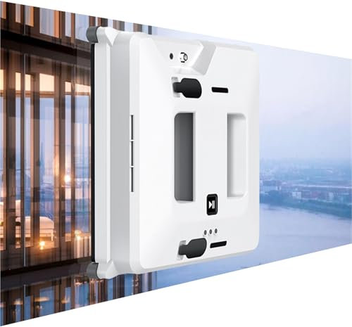 Electric Window Cleaner Robot with Remote Control, Dual Water Spray, 3000Pa Suction, Smart Window Glass Vacuum for Indoor/Outdoor Use