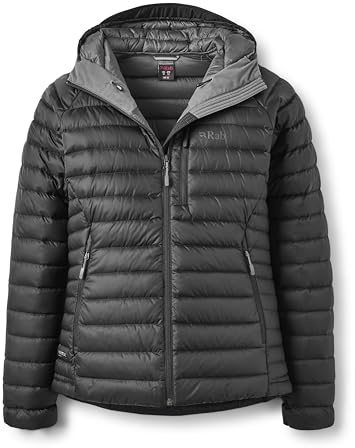 Rab Women's Microlight Alpine Down Jacket | 700-Fill, Hooded Puffer Coat, for Hiking, Climbing, & Skiing