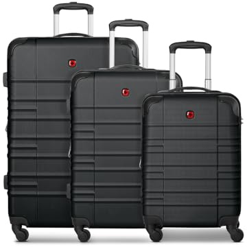 WENGER Koffer-Set 3-teilig für Damen und Herren | Reise-Trolleys | 51 x 30 x 75 cm aus hochwertigem, stoßfestem ABS Material | Erweiterbar & Teleskopgriff| Amplar Evo Serie