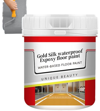 Wisylizv Pintura Epoxi para Suelo - Tamaño Estándar, Antideslizante, Impermeable, Resistente al Desgaste, para Exterior, Gris