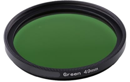 Filtro UV, Filtro de Protección UV Circular Filtros de cámara Filtros de Color completos de 49 mm for marrón Naranja Rosa Rojo Amarillo Gris Azul Verde Púrpura for cámara(Full Green)