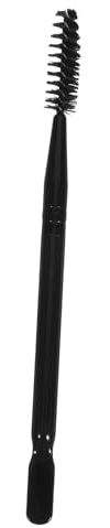 Brosse à Mascara Double Face en Bois et Nylon Noire 1 Pièce | Pinceau de Maquillage pour Sourcils, Outil Applicateur de Mascara, Format Portable Facile à Nettoyer