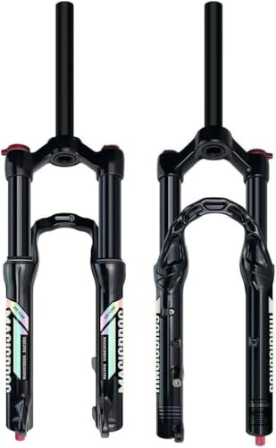 CUCKQUIC Mountainbike-Luftfedergabel 20 x 24 Zoll, Kinderfahrrad-Federgabel 90/120 mm Federweg, Fahrrad-Federgabel 1 1/8 Zoll Steckachse 15 x 100 mm, Vorderrad-Gabel-Zugstufeneinstellung QR,20in