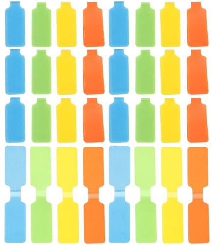 MALUGOGO 50 etiquetas reutilizables para cables, superficie para escribir, marcadores de alambre de 20 x 45 mm para organización e identificación de cables eléctricos en la oficina y el hogar