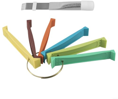 Lot de 6 ailettes de climatisation avec peigne en métal pour lisser et nettoyer les bobines de condensateur, ailettes de radiateur, compatible avec les unités CVC, entretien de climatisation