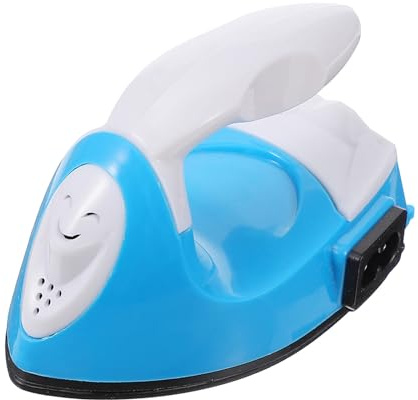 Housoutil Mini Máquina de Prensado Térmico Portátil Azul, Plancha Eléctrica de 220 V para Manualidades Diy, Transferencia de Calor en Camisetas, Vinilo y Aplicaciones Artesanales