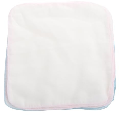 UKCOCO Toallitas para Recién Nacidos 20 Piezas 100% Algodón Doble Capa sin Estampado Toallas de Saliva para Ñiño Rosa y Azul Absorbentes Reutilizables para Cuidado Infantil