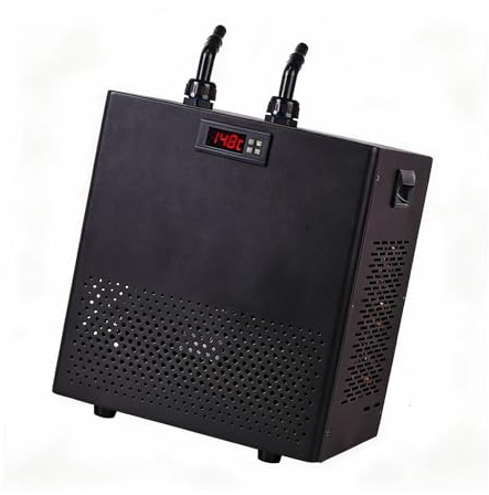 Enfriador de agua hidropónico de 160 litros, enfriador de acuario con bomba silenciosa y tubería de 3M, enfriador de pecera for agua dulce y salada(100L(26gal))