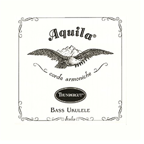 Aquila 68U Bass Ukulele Strings Thundergut, GDAE, Tuning Stability [Set of 4] White