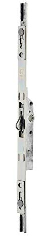 FERCO by THIRARD - Crémone Ouvrant à La Française - Réversible - Ajustable - Panneton Central - Verrouillage Sécurisé - Hauteur 270 mm - Pour Fenêtre Bois - Axe 15 mm - Têtière 16 mm - Gris