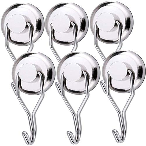 Youngneer 100 LBS Magnetic Hooks Heavy Duty for Hanging BBQ Grill Tools Pot Holders Neodymium Refrigerator Magnet Hanger Hook Swivel Swing for Locker Kitchen Classroom Cruise Cabins