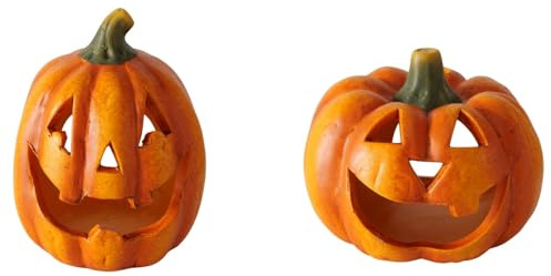 2 STK KÜRBIS Terrakotta WINDLICHT XXL b44 Orange Halloween Kürbisse Zuco Deko Herbstdeko Dekokürbis Dekoobjekt Tischdeko Kerzenhalter Teelichthalter Windlichter