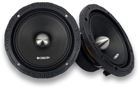 ORION XTR XTX658 High Efficiency 6.5 Mid-Range Bullet Loudspeakers, 1400W Max Power, 350W RMS, 8 Ohm, 1.5 Voice Coil - Pro Car Audio Stereo, Midrange Speakers (Pair)