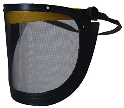 OZAKI - Visiera di protezione a rete in metallo, schermo classe F 45 m/s, sollevabile, altezza 190 mm, decespugliatore e fai da te