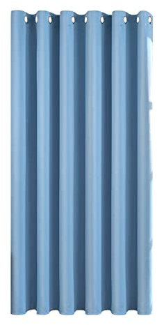 MRTREES Blue Blackout Curtains for Bedroom Living Room Thermal Door Curtain Eyelet Soft Texture Window Treatments, 1 Panel 90x72 Inch, Blue