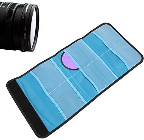 Estuche para filtros 6 bolsillos Lente de cámara Filtros de transporte Bolsa de almacenamiento de nailon a prueba de golpes Estuche para billetera Estuche para fotografía Bolsa de transporte para filt