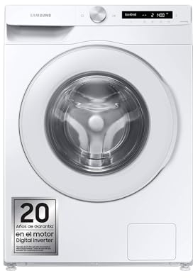 Samsung Elettrodomestiques WW12T504DTW/S3 Machine à laver Ai Control Écollecteur de câbles, 12 kg, blanc