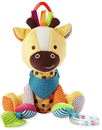 Skip Hop Bandana Buddies Aktivitätsspielzeug Giraffe mit Beißring, Multisensorisches Spielzeug, ab 0 Monaten