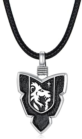 Sterling Silber Eulen/Elefant/Rabe/Kreuz/Pfeilspitze/Rinder Anhänger Halskette/Urnen Halskette Viking Vintage Kette Schmuck Geschenke für Herren Damen
